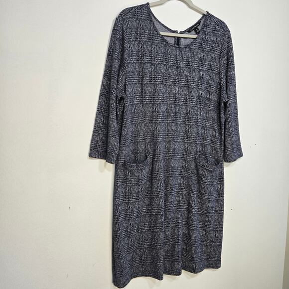 41 Hawthorn Black Aniya Plaid Dress. Size XXL - Picture 4 of 11